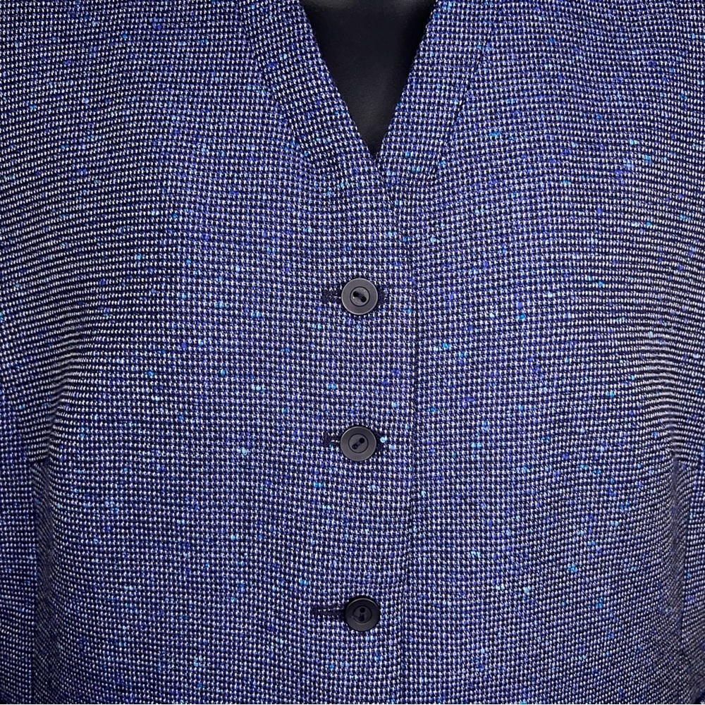 Vintage Size 14 Pendleton Blue Tweed Wool Best Suit Lined Academia - Picture 7 of 15
